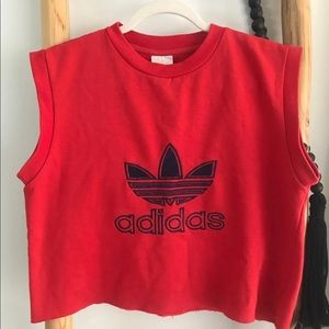 Vintage Adidas Sleeveless Sweater Crop